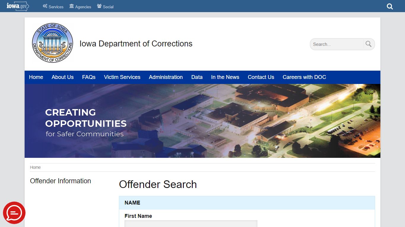 Offender Search | Iowa Department of Corrections